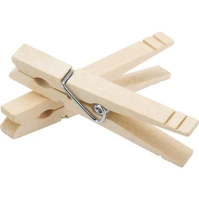 Whitmor 6026-868 Natural Wood Clothespins, Wax Coated, 100 Count