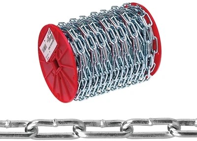 Campbell 0722827 Straight Link Coil Chain, #2/0, 40 Ft., Zinc