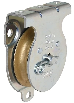 National Hardware N233-254 Single Pulley, 2 In. Sheave, Zinc, Wall/Ceiling Mount