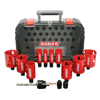 Diablo DHS14SGP Hole Saw Kit, Bi-Metal, 14-Piece