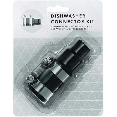 Dishwasher Outlet Hose Connector Kit, Model 1023, Rubber, Universal Fit