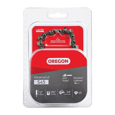 Oregon S45 Chainsaw Chain, 91VG Low-Profile Xtraguard, 12 In., 45 Links