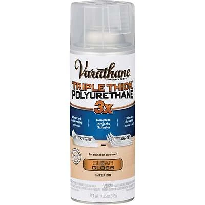 Varathane 318292 Polyurethane Spray, Water Base, Clear, Gloss, Liquid, 11.25 oz Aerosol Can