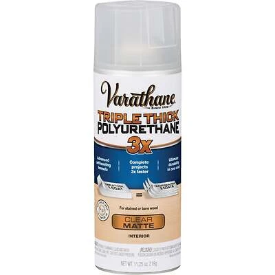 Varathane 318289 Polyurethane Spray, Matte, Liquid, Clear, 11.25 oz, Aerosol Can