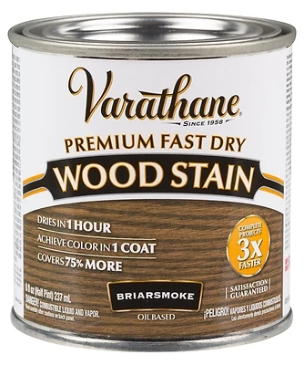 Varathane 307415 Fast Dry Interior Wood Stain, Oil-Based, Briar Smoke, 1/2-Pt.