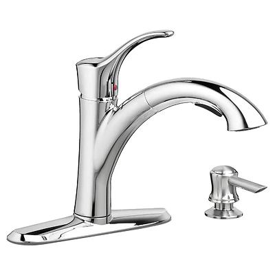 American Standard Mesa Series 9015101.002 Pull-Out Kitchen Faucet with Soap Dispenser, 1.8 gpm, 1-Faucet Handle, Yes