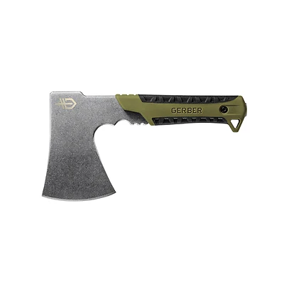 Pack Hatchet 9.46 In. Flat Sage, Stainless Steel Blade, Rubber Handle, Model 31-003482
