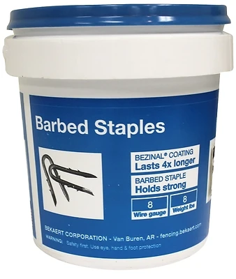 Fence Staples, 8 Gauge, 1.75 In., 8 Lb. Bucket