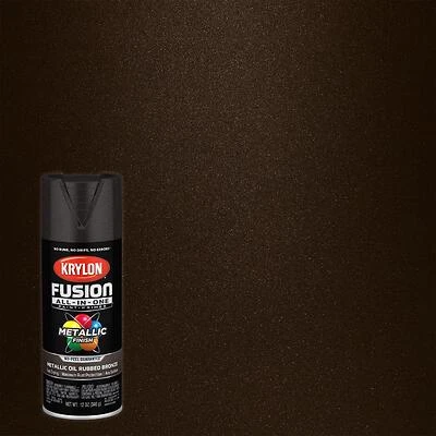 Krylon K02771007 Fusion Spray Paint + Primer, Metallic Oil-Rubbed Bronze, 12 oz