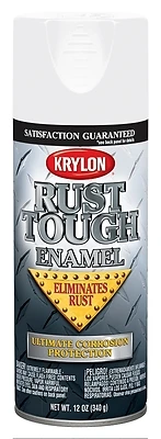 Rust Tough 12 Oz. Gloss White Alkyd Enamel Spray Paint With Anti-rust Technology