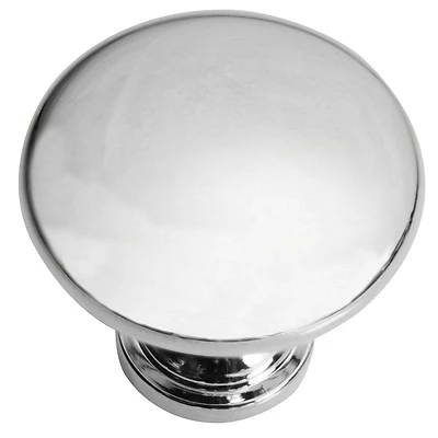 Ultima Round 1-3/8 In. Polished Chrome Hollow Steel Cabinet Knob