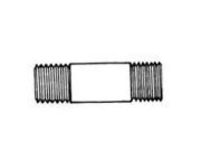 Anderson Metals 38310-0830 Brass Pipe Nipple, 1/2 In. MPT, Chrome, 3 In.