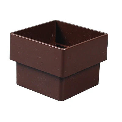 Amerimax T1523 Downspout Connector, Square, Vinyl, Brown, 2 In.