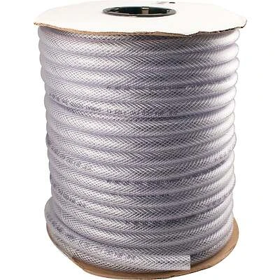 Abbott Rubber T12005002 PVC Vinyl Tubing, Braided, FDA, Clear, 3/8 ID x 5/8 OD x 150 Ft.