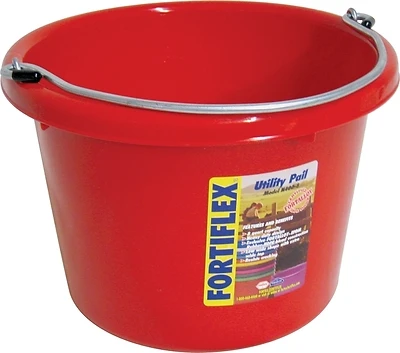 N4008r Lightweight Utility Pail, 8 Quart Volume, Red