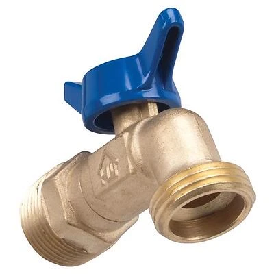 Homewerks Brass Hose Bibb, 3/4 In. MIP x 3/4 In. MHT, Quarter-Turn