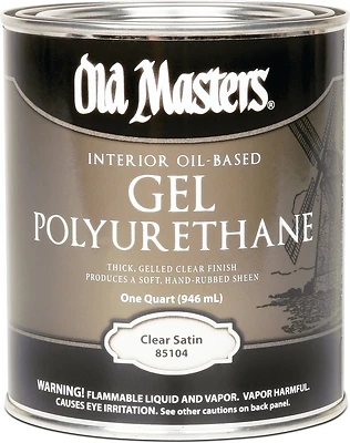 Old Masters 85104 Satin Clear Oil-Based Polyurethane Gel Finish, 1 Quart