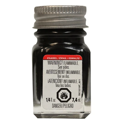 Testors 1147TT Gloss Black Enamel Craft Paint, 0.25 Oz Bottle