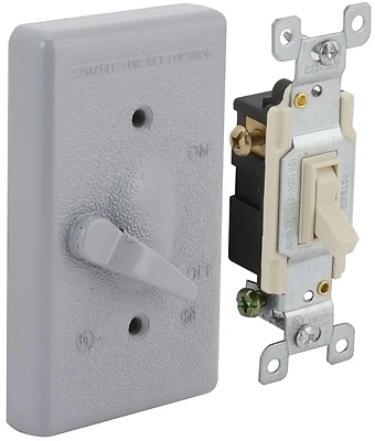 5141-5 Weatherproof 3-way Vertical Mount Gray Outdoor Switch Cover