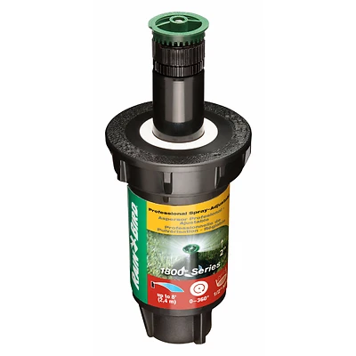 Underground Sprinkler Head, Adjustable Pattern, 2-In. Pop Up, 8-Ft. Spray