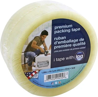 1.88 In. X 60.1 Yd. Premium Clear Packing Tape With Corrugrip