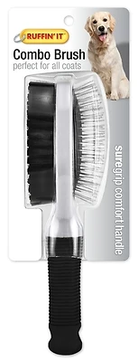 19743 Plastic & Metal Bristle Combo Grooming Brush