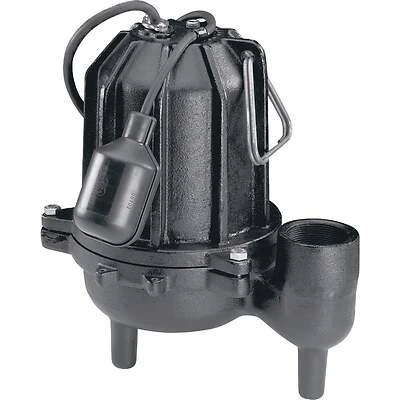 Wayne WCS50T Cast Iron Sewage Ejector Pump, 1/2 HP, Tethered Float Switch