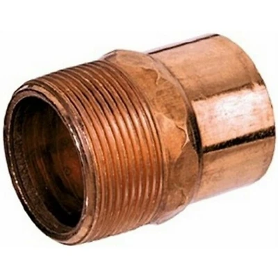 Nibco W01200D Copper Pipe Adapter, 1/2 In. CxM