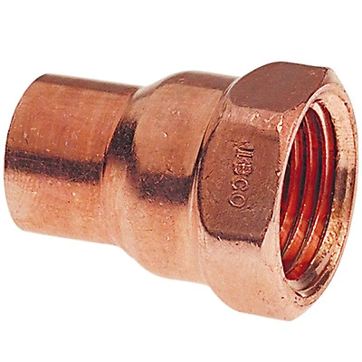 Nibco W01050D Copper Pipe Adapter, 1/2 x 3/8 In. CxF