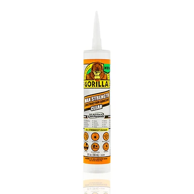 Max Strength, Construction Adhesive, Clear, 9-oz.
