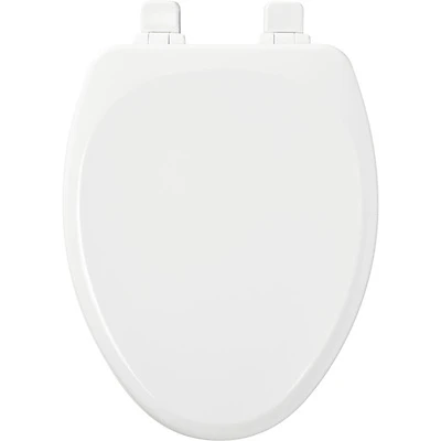 Mayfair 143SLOW 000 Elongated Wood Toilet Seat, Whisper Close, White