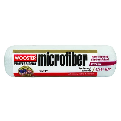 Wooster R524-9 Microfiber Paint Roller Cover, 9/16 In. x 9 In., 1 Pk