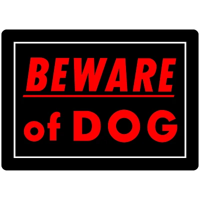 Hillman 840143 Beware of Dog Sign, Aluminum, 10 x 14-In.