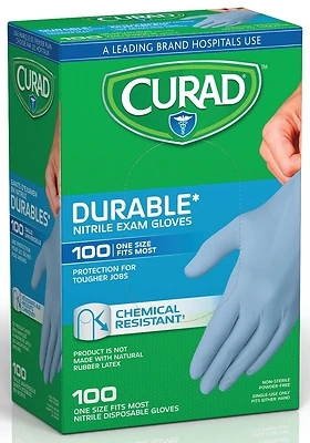 Cur4145r Nitrile Powder-free Exam Gloves, One Size, Blue, 100 Count