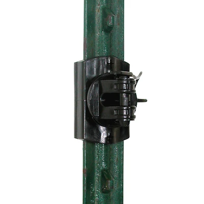 Electric Fence Insulator, Snap-On, Black, 20-Pk.