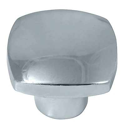 Aventura Square Cabinet Knob 1-1/2 In. Polished Chrome, Model 74426, 1 Pk