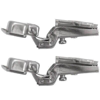 10200 110-degree Half Overlay European Hinge, Chrome Finish, 2 Count