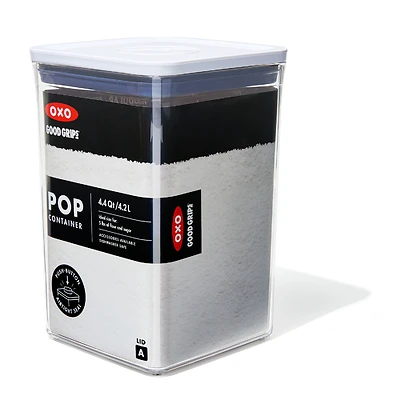 OXO Good Grips 11233500 POP Food Storage Container, 4.4 Qt, Square