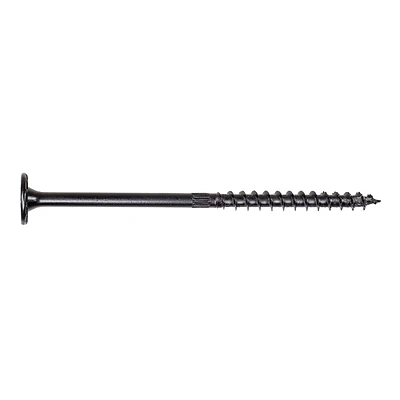 Outdoor Accents Structural Wood Screws, 0.220 x 5-1/2 In., Black, 12-Pk.