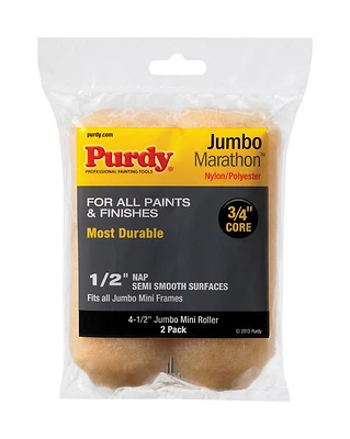 Purdy Marathon 14G624063 Paint Roller Cover, 4.5 In., 1/2 In. Nap, 2-Pack