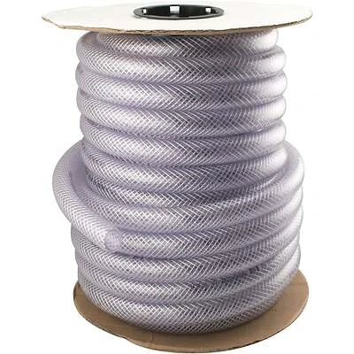 Abbott Rubber T12005004 PVC Vinyl Tubing, Braided, Clear, 5/8 In. x 75 Ft.