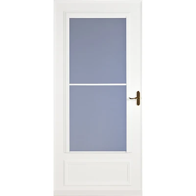 Screen Away Storm Door, Retractable Screen, White, Solid Wood Core, 32 x 81-In.
