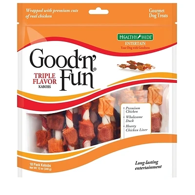 Good n Fun Triple Flavor Kabob Gourmet Dog Treats, 18 ct.