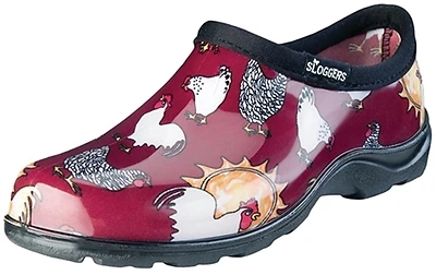 Women's Waterproof Garden Shoe, Chicken Barn Red, Size 7
