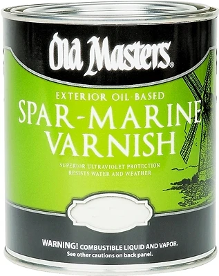 Old Masters 92401 Spar Marine Varnish, Oil-Based, Gloss, Clear, 1 Gal