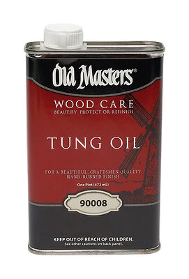 Old Masters 90008 Tung Oil, Hand Rubbed Wood Finish, 1-Pt.