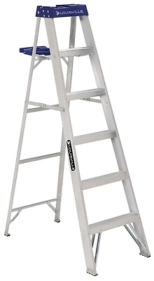 Louisville AS2106 Step Ladder, 6-Ft., Aluminum, Type I, 250-Lb.