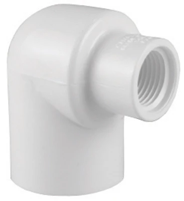 Schedule 40 PVC Pressure Pipe Ell, 90-Degree, 1/2 x 3/4 In.