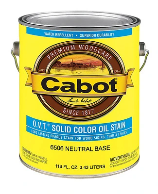 O.V.T. Oil Stain, Solid Tintable Neutral Base, Gallon