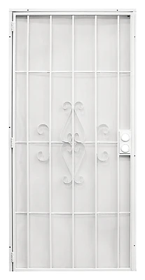 Regal Series Security Door, White Steel, 34.5 x 81.5-In.